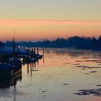 An der Weser in Bremen bei gefühlten minus 16 Grad!