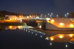 An der Weser in der Nacht