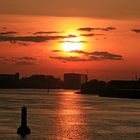 An der Weser in Lemwrder Sonnenuntergang