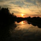 An der Weser Sonnenuntergang 