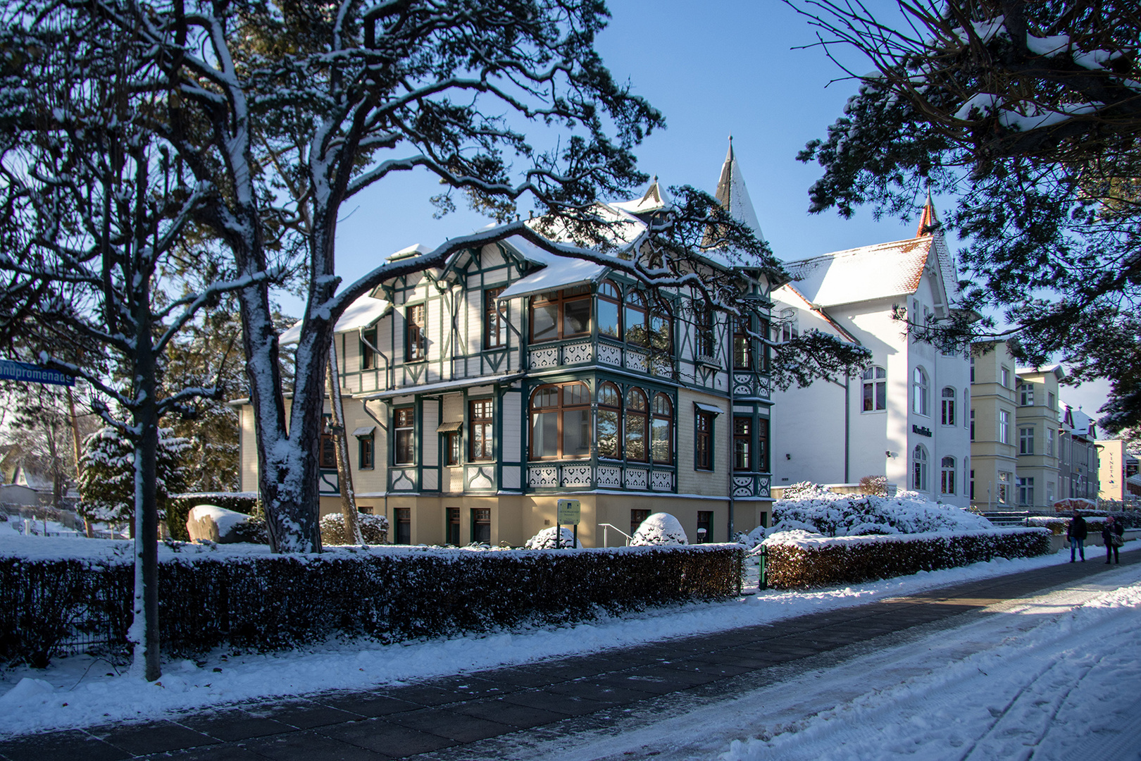 An der winterlichen Promenade in Zinnowitz