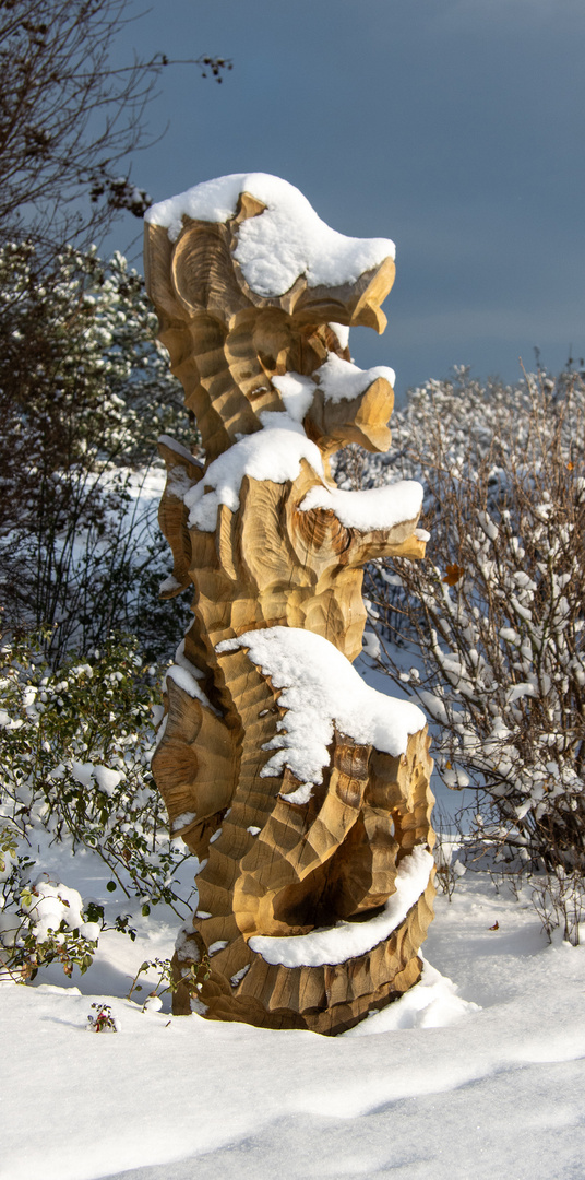 An der winterlichen Promenade in Zinnowitz