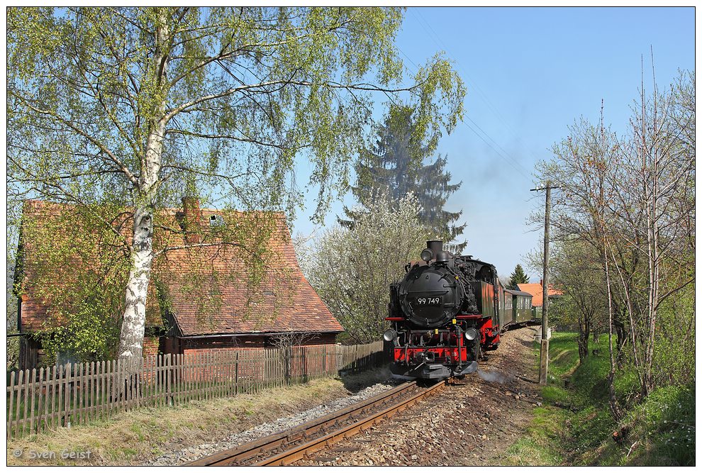 An einem alten Haus im Kurort Jonsdorf