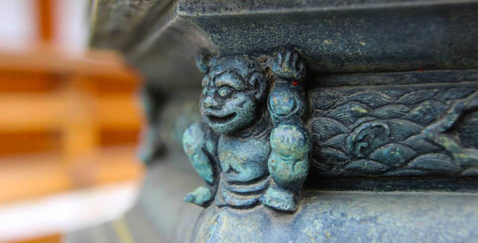 An einem Brunnen in Kyoto