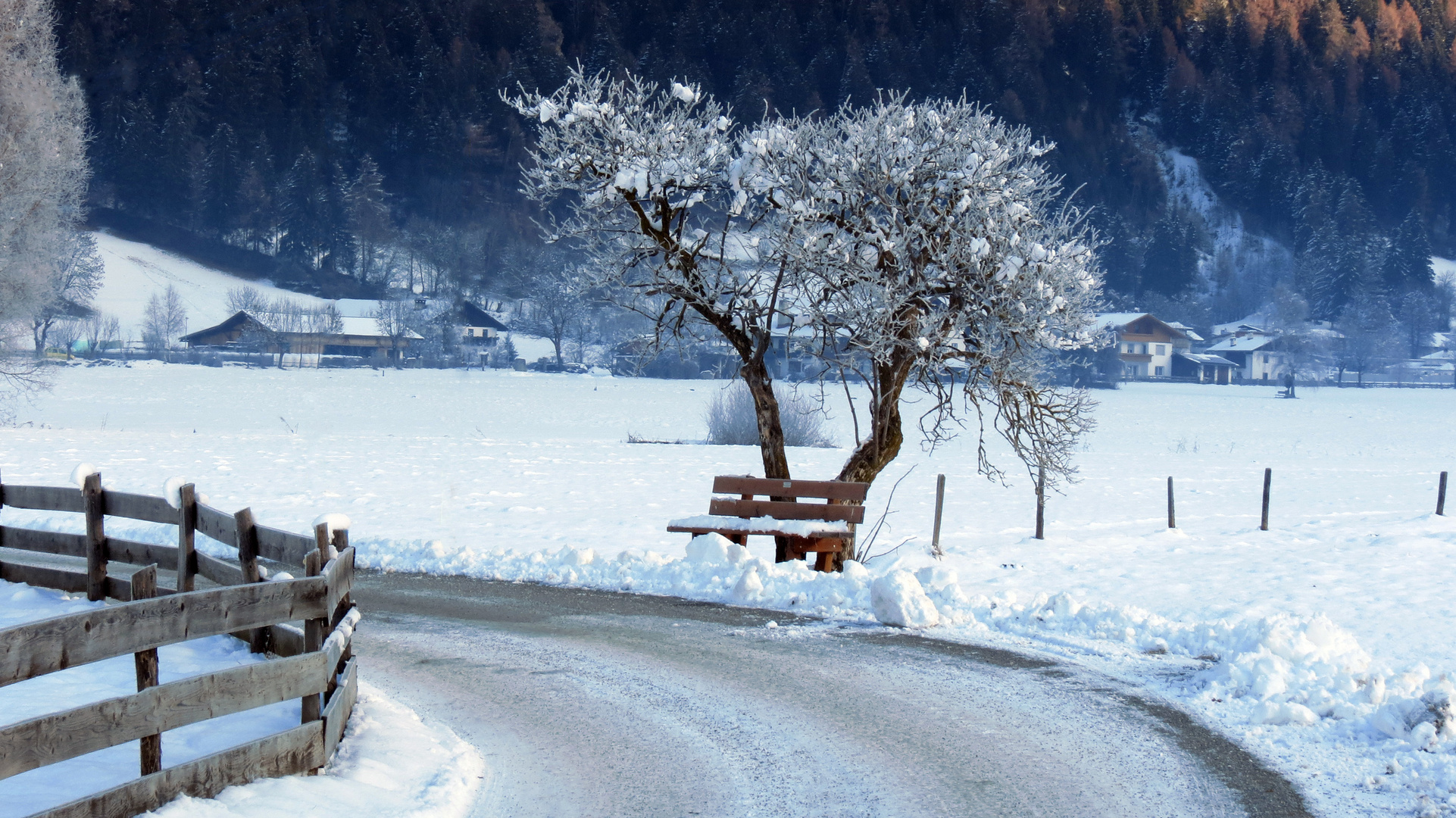 an einem frostigen Tag