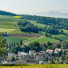  an einem Frühlingsmorgen von dem Heitersberg im Kanton Aargau in der Schweiz