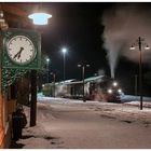 An einem kalten Winterabend im Bahnhof Schmalzgrube