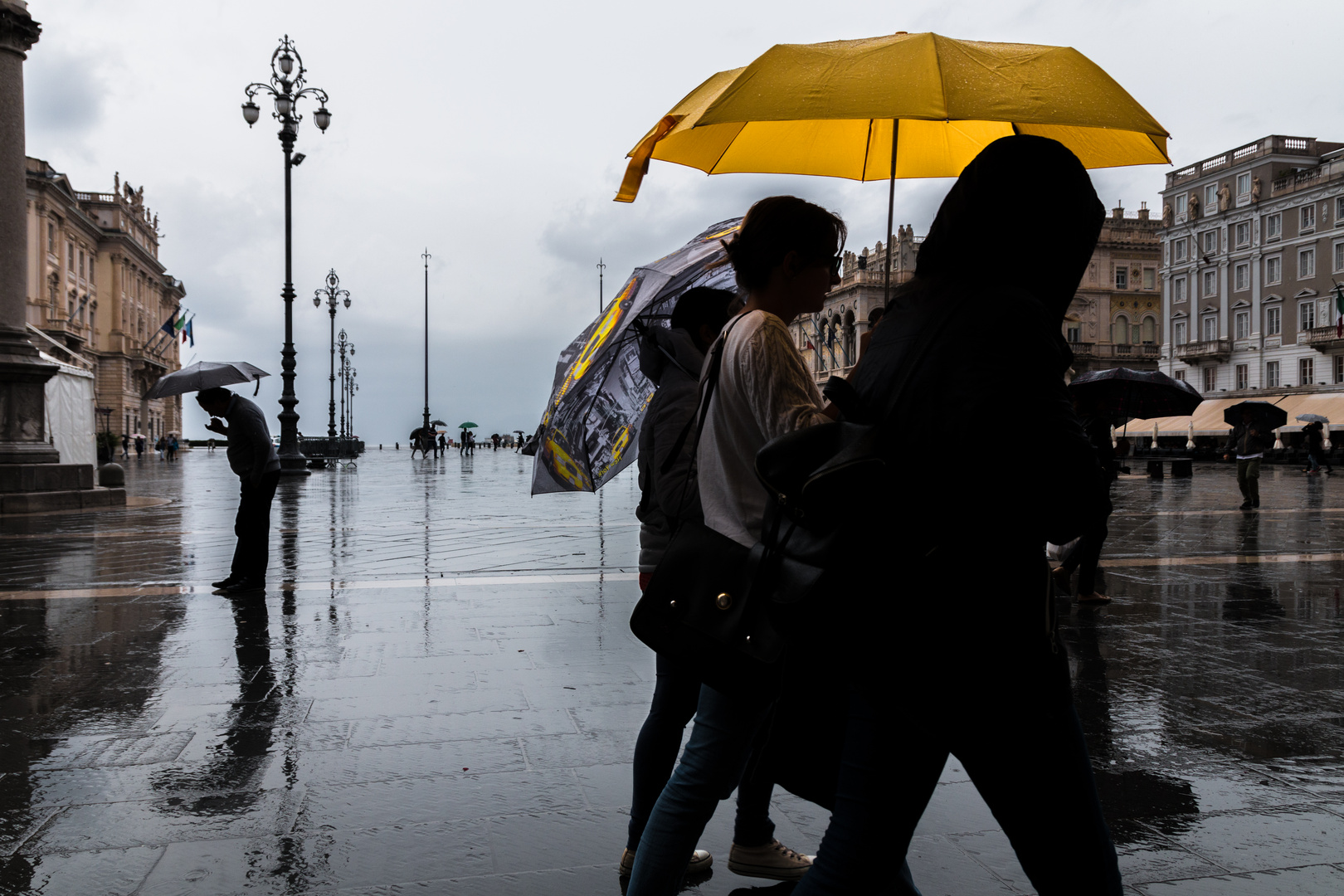 An einem Regentag