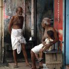 an einem Stand in Fort Kochi