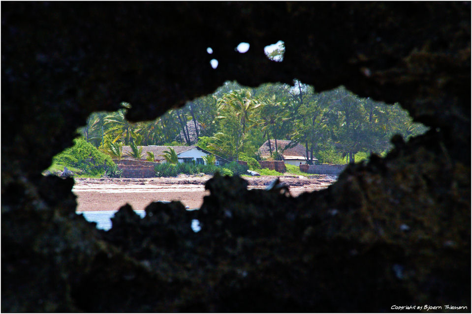 An einem Strand in der Nähe von Mombasa