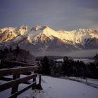 An einem Wintermorgen in den Bergen