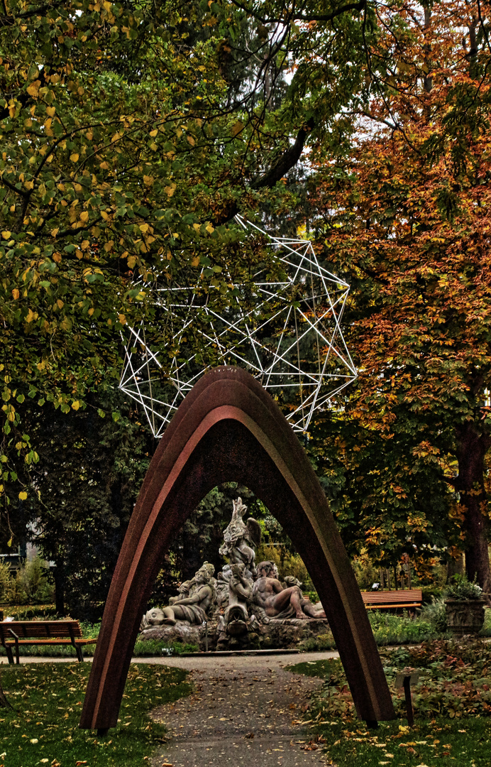 An einen grauen Tag im Juliusspitalpark von Würzburg