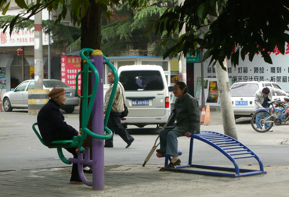 An einer Strassenecke in Chengdu