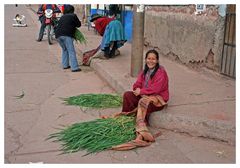 an einer Strassenecke in Coya/ Peru