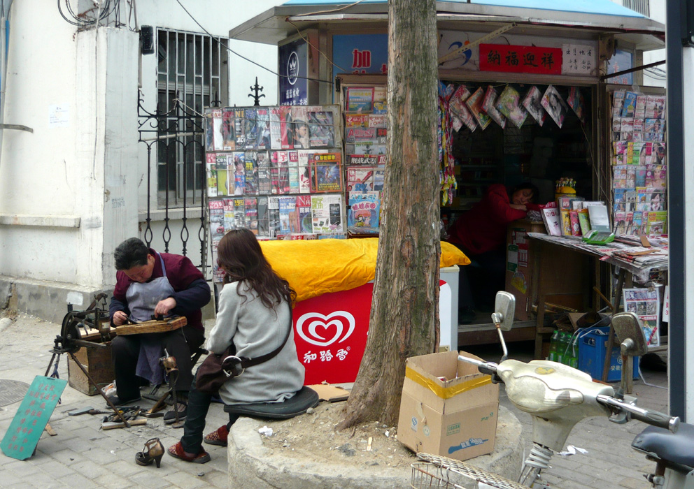 An einer Straßenecke in Hefei (2)