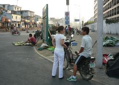 An einer Straßenecke in Hefei