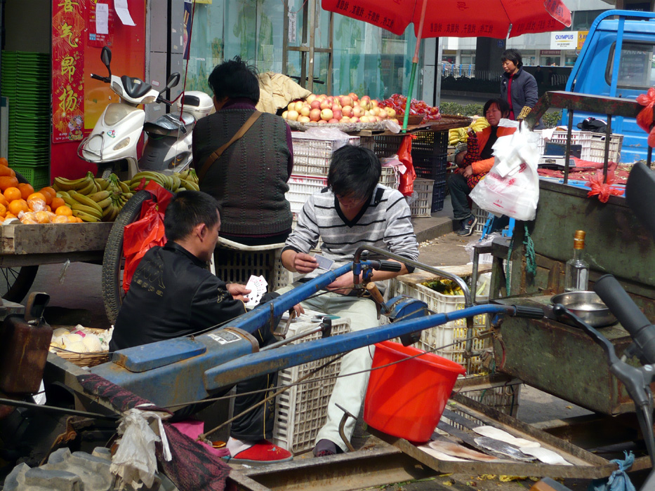 An einer Straßenecke in Hefei