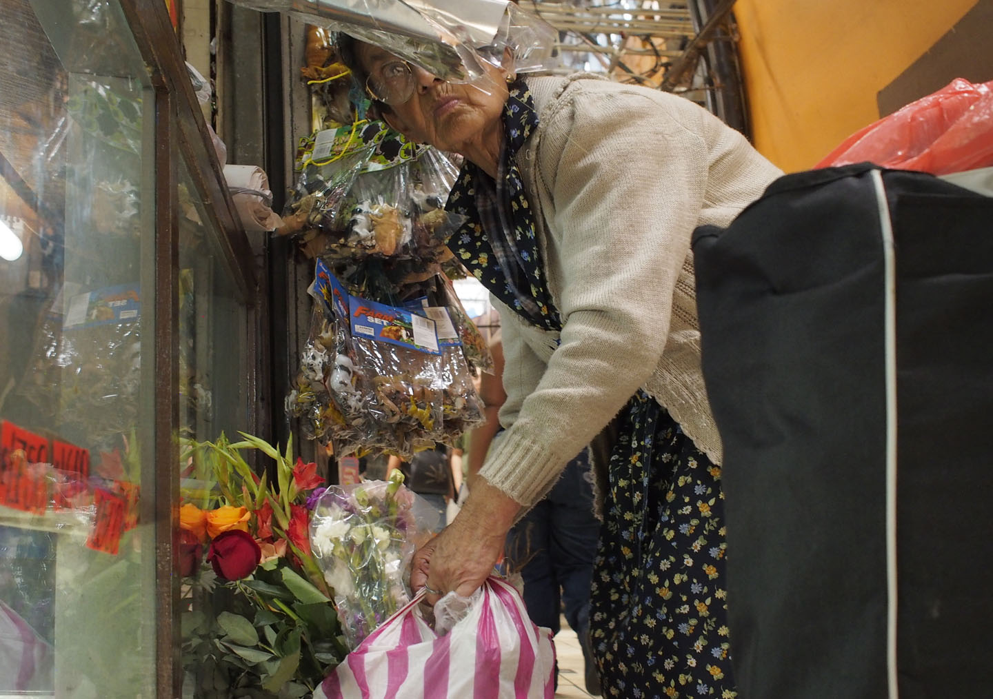 An Eye Under her Flower Bags