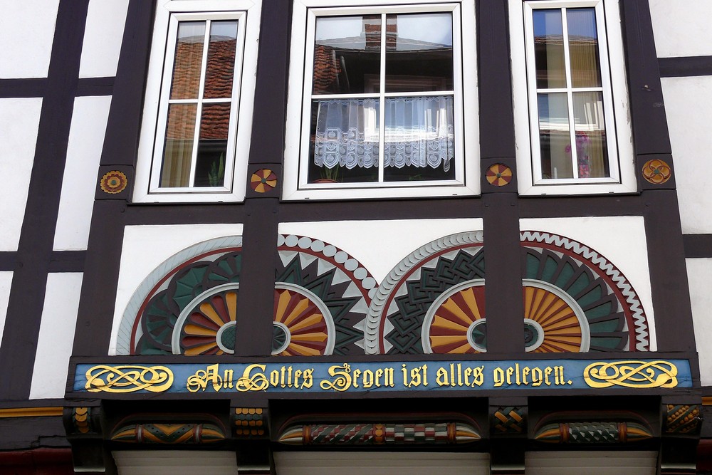 An Gottes Segen Ist Alles Gelegen Foto Bild Architektur Profanbauten Fachwerkhauser Bilder Auf Fotocommunity