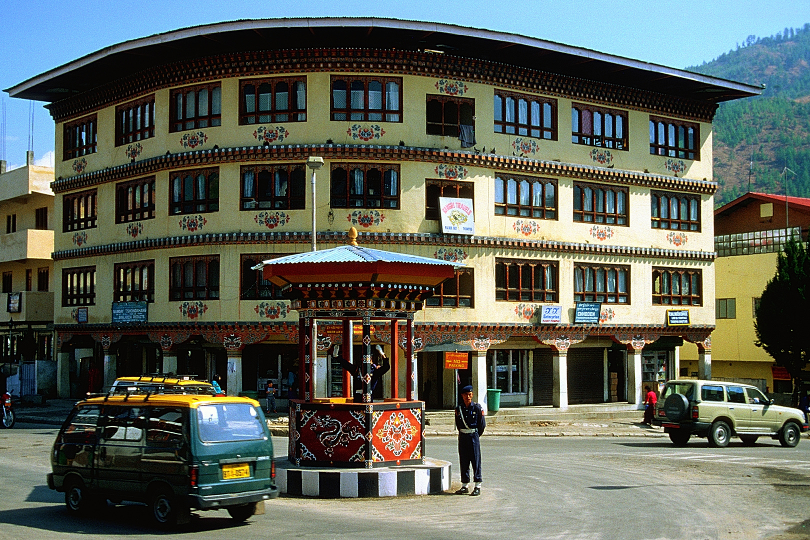 An intersection in Thimphu Bhutan