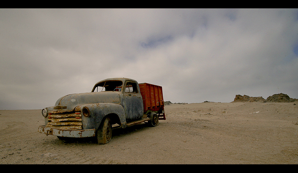 An Old Chevrolet in the Middle of the Chilean Dessert