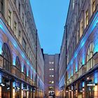 An old marketing alley at evening light