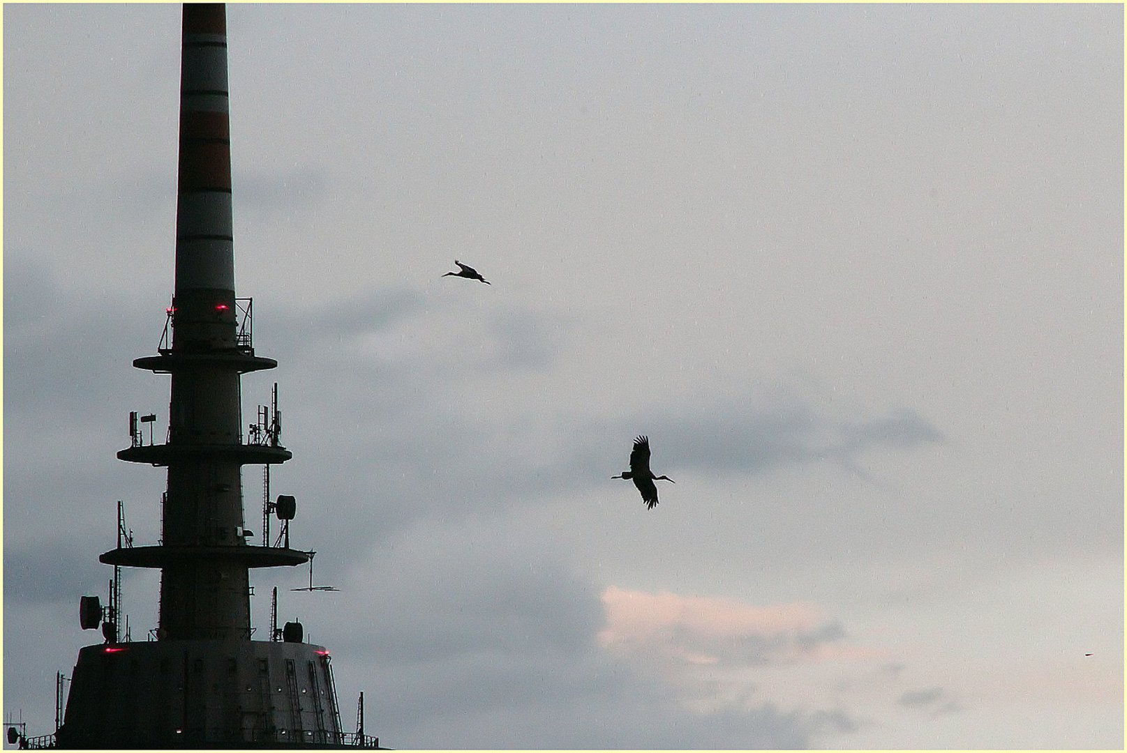 An- und Abflug am Fernmeldeturm/Mannheim