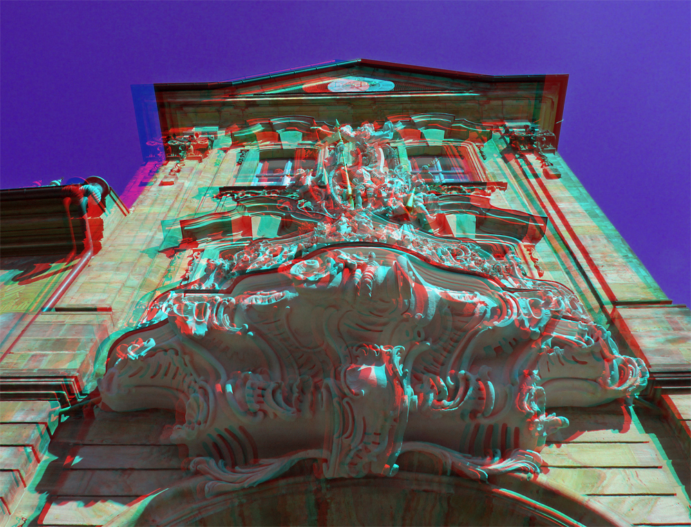 Anaglyphe - Bamberg - Balkon des Alten Rathauses