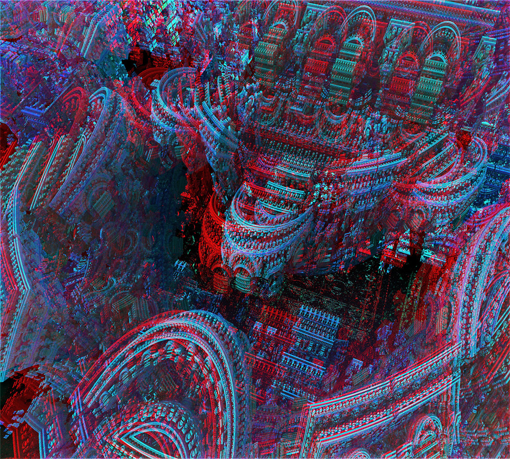 Anaglyphe - Fractal City - New Opera House