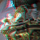 Anaglyphe - Kanzel der Schlosskapelle Tückelhausen bei Ochsenfurt