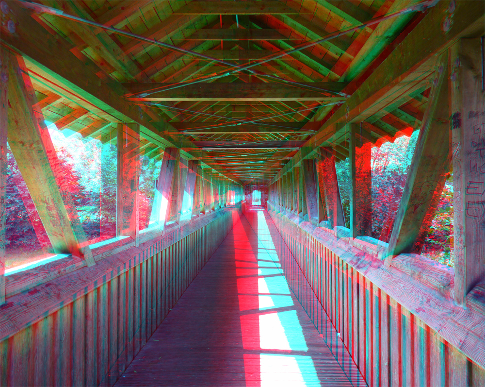 Anaglyphe - Kocherbrücke in Gaildorf