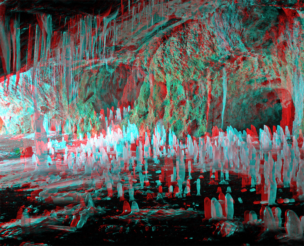 Anaglyphe - Oswaldhöhle - Fränkische Schweiz