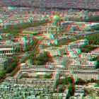 Anaglyphe - Paris - Blick vom Tour Montparnasse zum Invalidendom