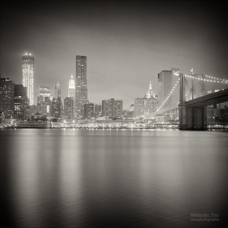 Analoge Fotografie New York Skyline Bei Nacht Foto Bild Architektur Stadtlandschaft Skylines Bilder Auf Fotocommunity