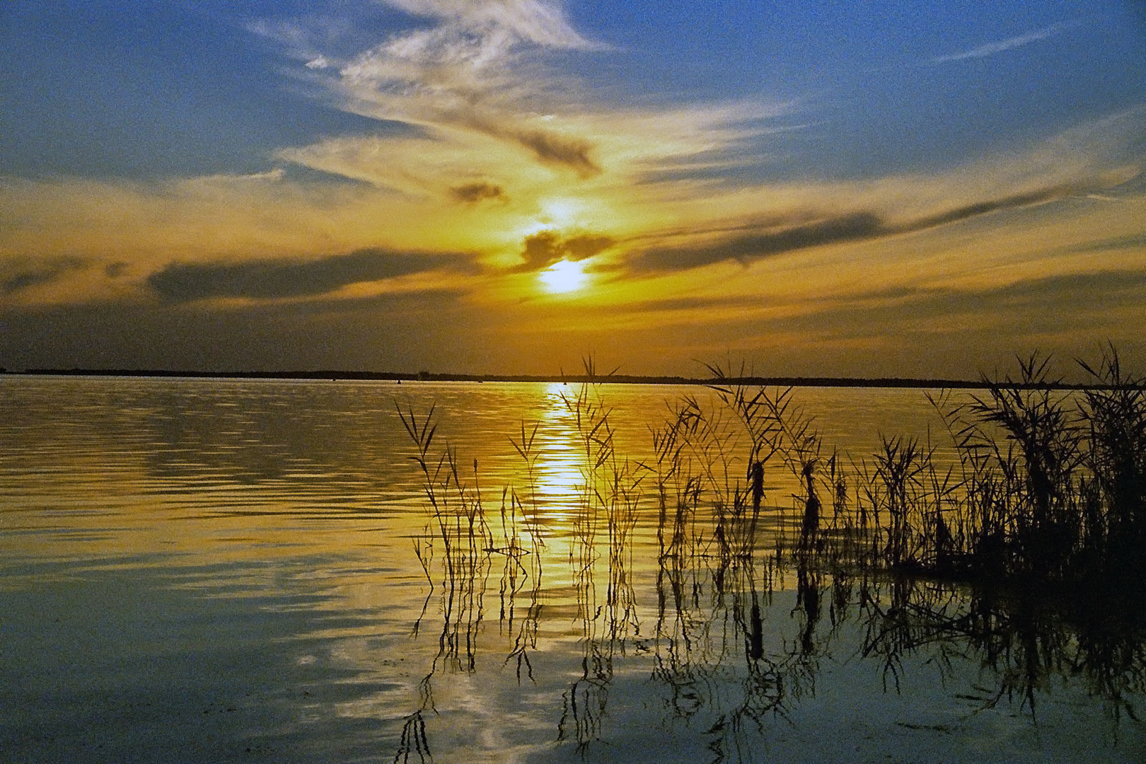 "Analoger" Sonnenuntergang auf Rügen