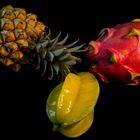 Ananas - Carambola - Pitahaya rot