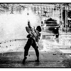 Anarchoanlog-Prenzlauer-Berg-1.Mai um 1992. Und der Wasserwerfer hat mich auch noch Gejagt