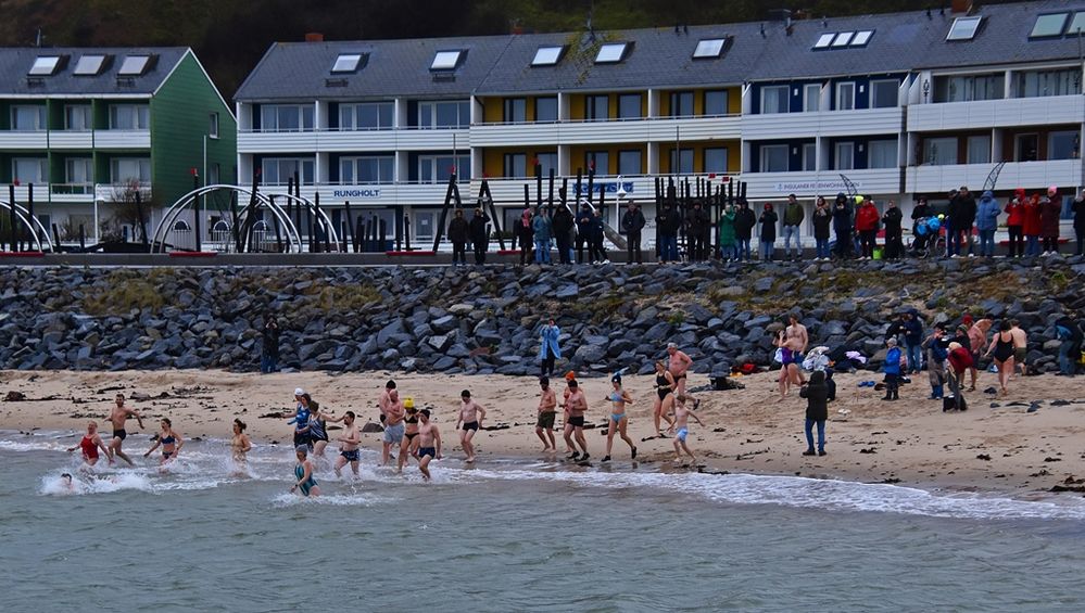 Anbaden auf Helgoland