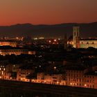 Anblick auf Florenz nach Sonnneuntergang