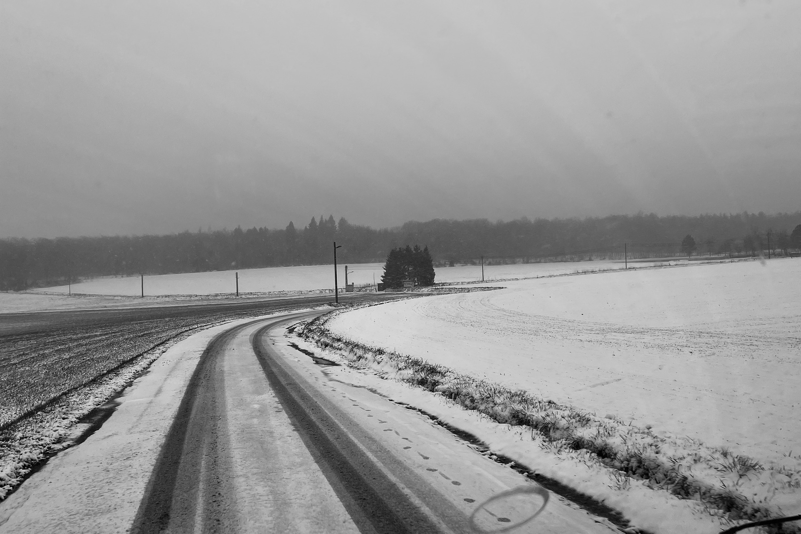 Ancampen im Aprilschnee