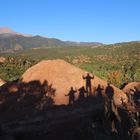 Ancient People infront of Pikes Peak 