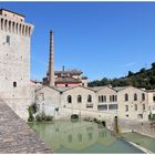 Ancient tower and abandoned factory in Fermignano