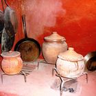 Ancients objets pour cuisiner.