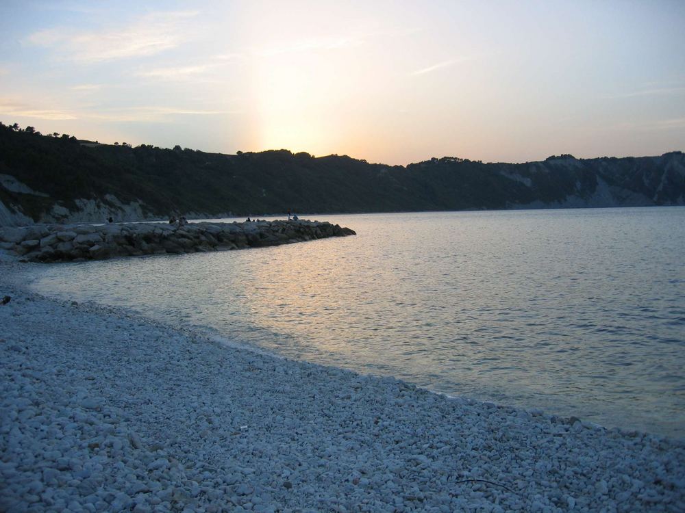 Ancona-Strand am Zwielicht