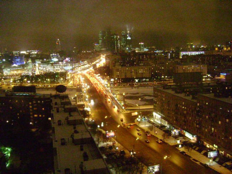 Ancora Mosca in notturna dal 160 piano di un hotel