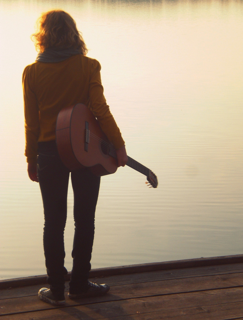 and the stars will just see me and my guitar....