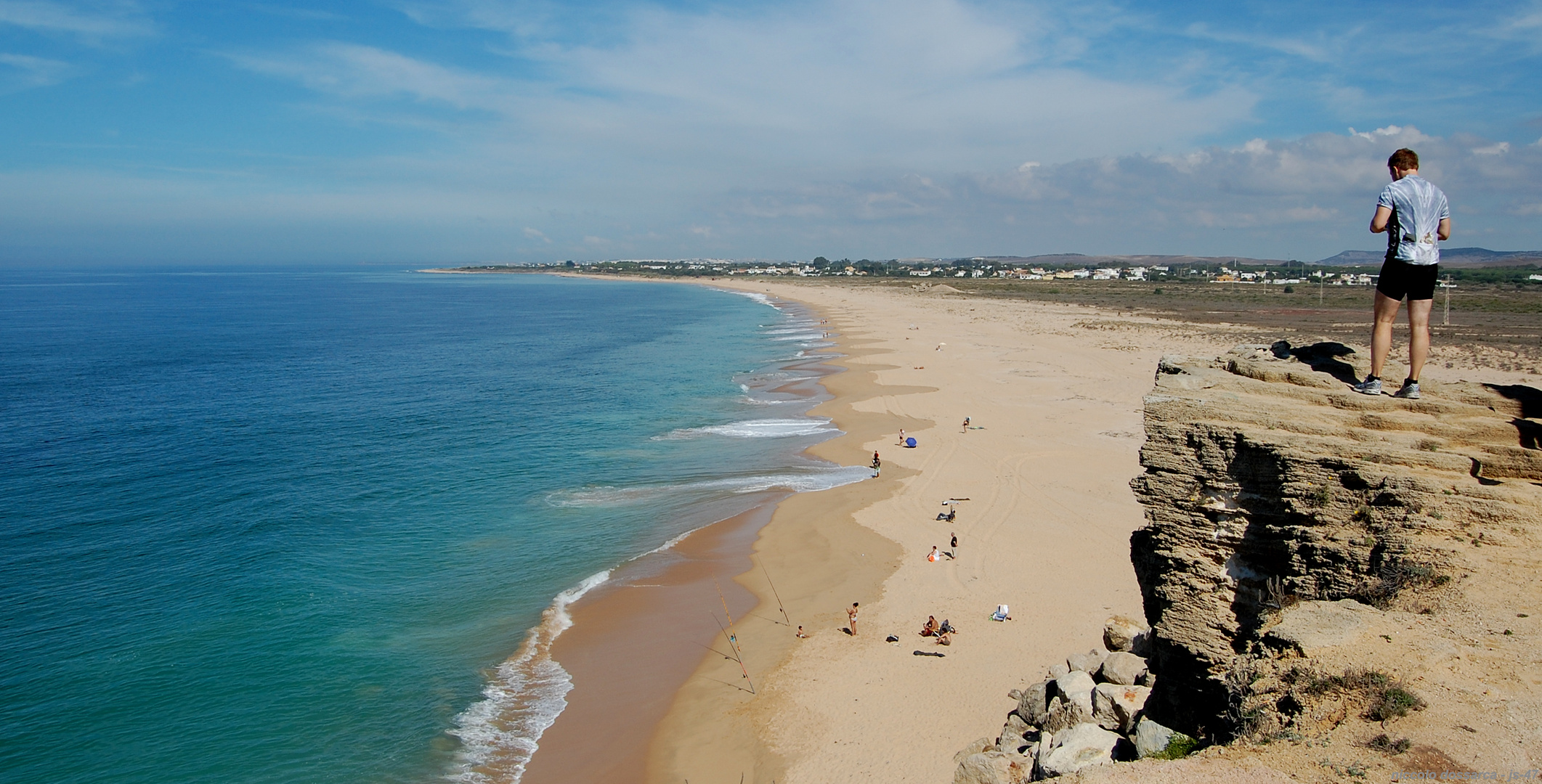 Andalusien - Blick vom Kap Trafalgar Richtung El Palmar und Conil 