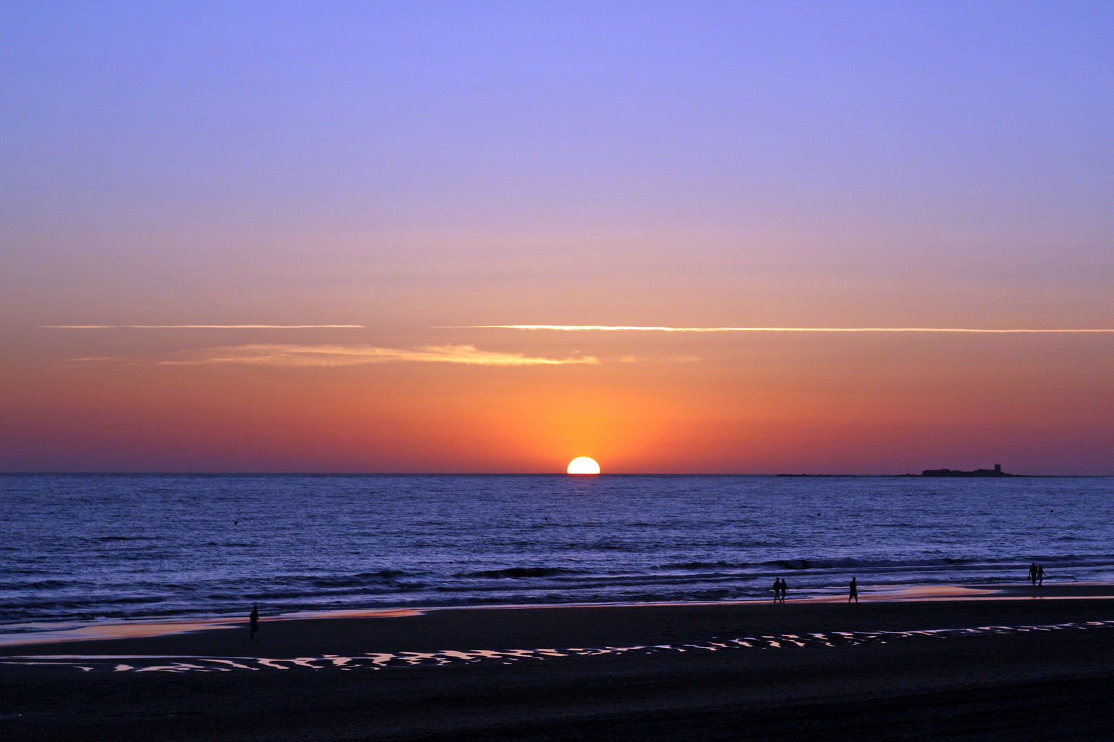 Andalusischer Sonnenuntergang an der Playa La Barrosa