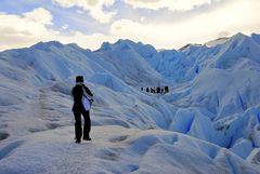 Andando por el glaciar