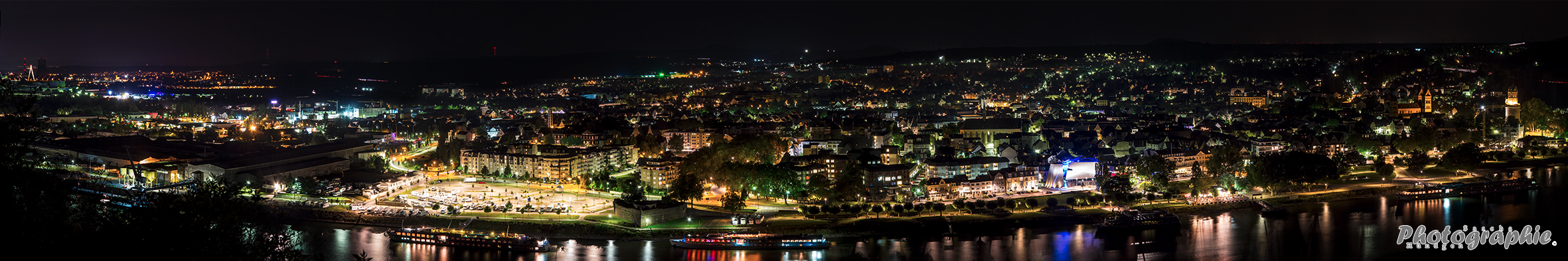 Andernach bei Nacht Panorama